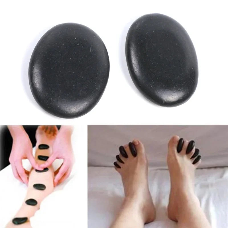 7Pcs Beauty Stones Massage Spa Rock Basalt Stone Lava Natural Energy Massage Stone Hot Sale Healthy Beauty Tool