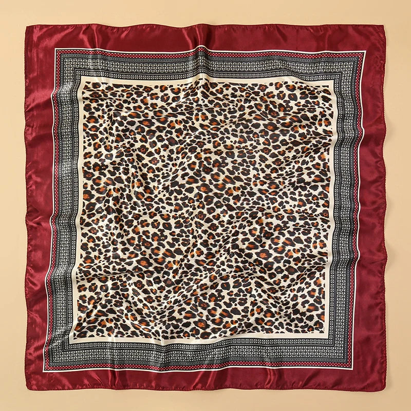 90x90CM Square Scarf New Luxury Design Popular Silk Style The Four Seasons Scarves Women Sunscreen Beach Kerchief Hijab