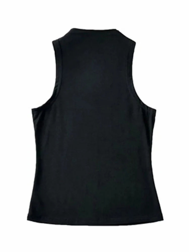 Summer NEW Arrival Women Solid Color Causal Sexy Croped-Top Sleeveless Tank Streetwear