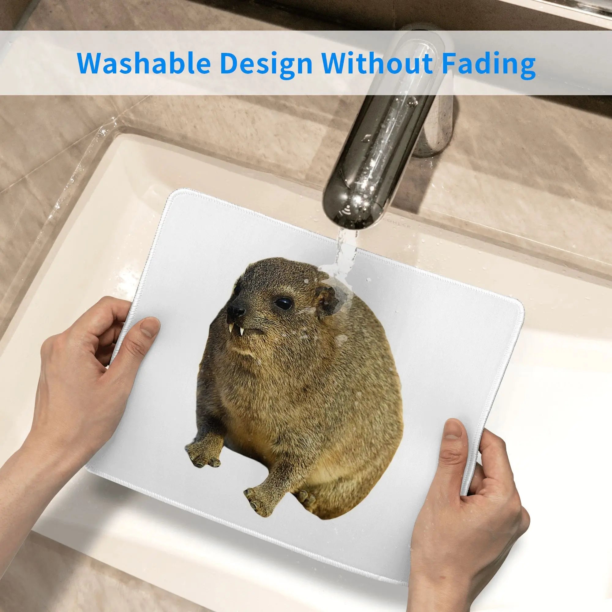 Cute rock hyrax Mouse Pad Computer Keyboard Mouse Mat Gaming PC Laptop Desk Mat Office Accessories Table Mats