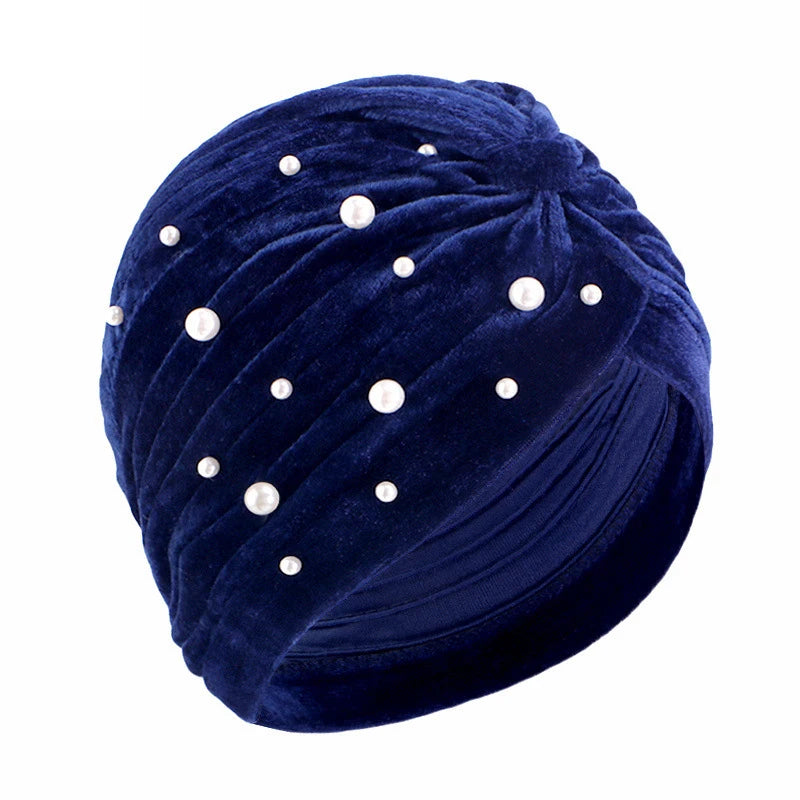 New Women Velvet Turban Hat Muslim Twist Solid Color Hijab Chemo Cap Head Wrap Headscarf Beanies Bonnet Headscarf Turbante Mujer