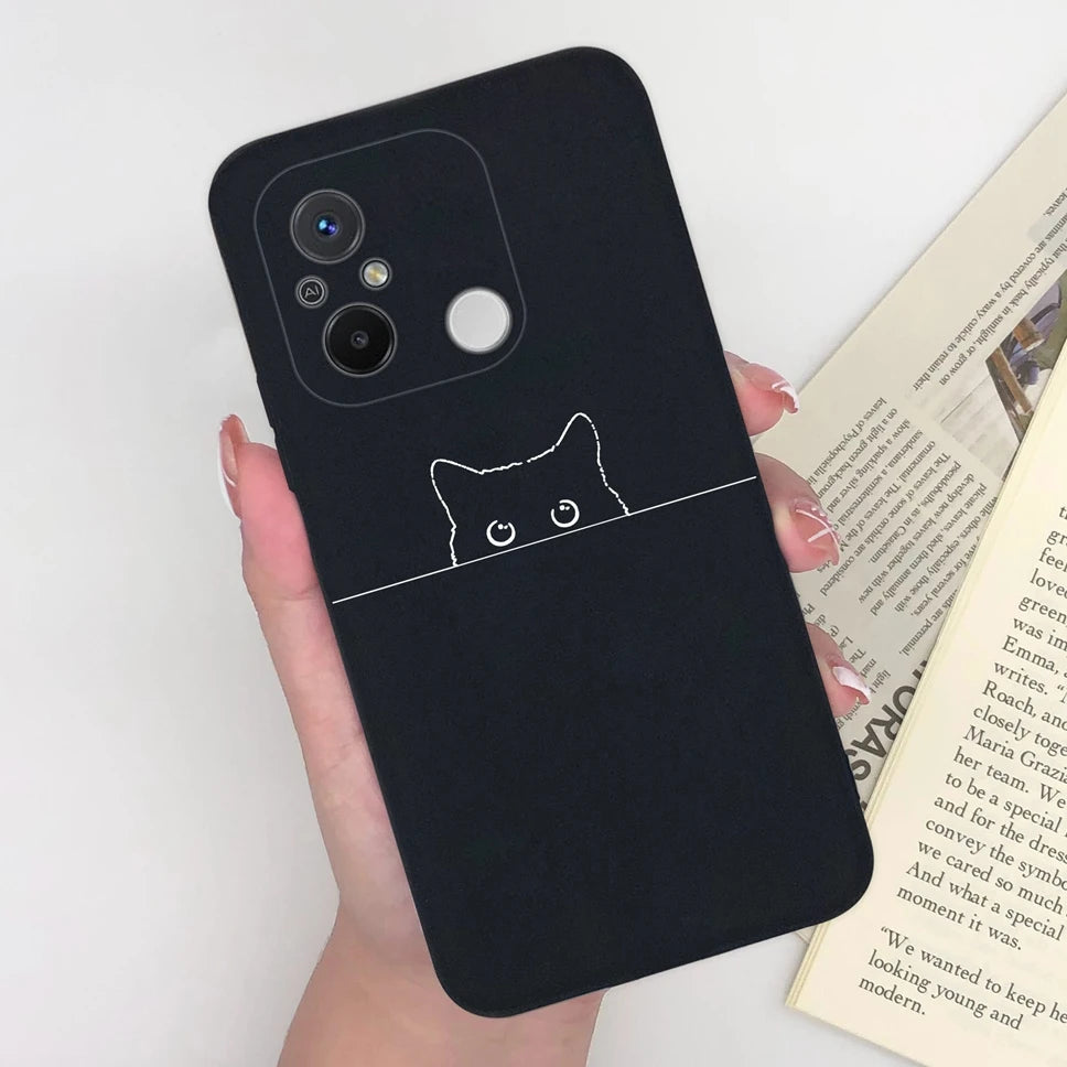 Phone Case For Redmi 12C 11A 4G Cartoon Dinosaur Soft Silicon TPU Matte Back Cover Coque For Redmi 12 C 11 A 4G Funda Capa Shell