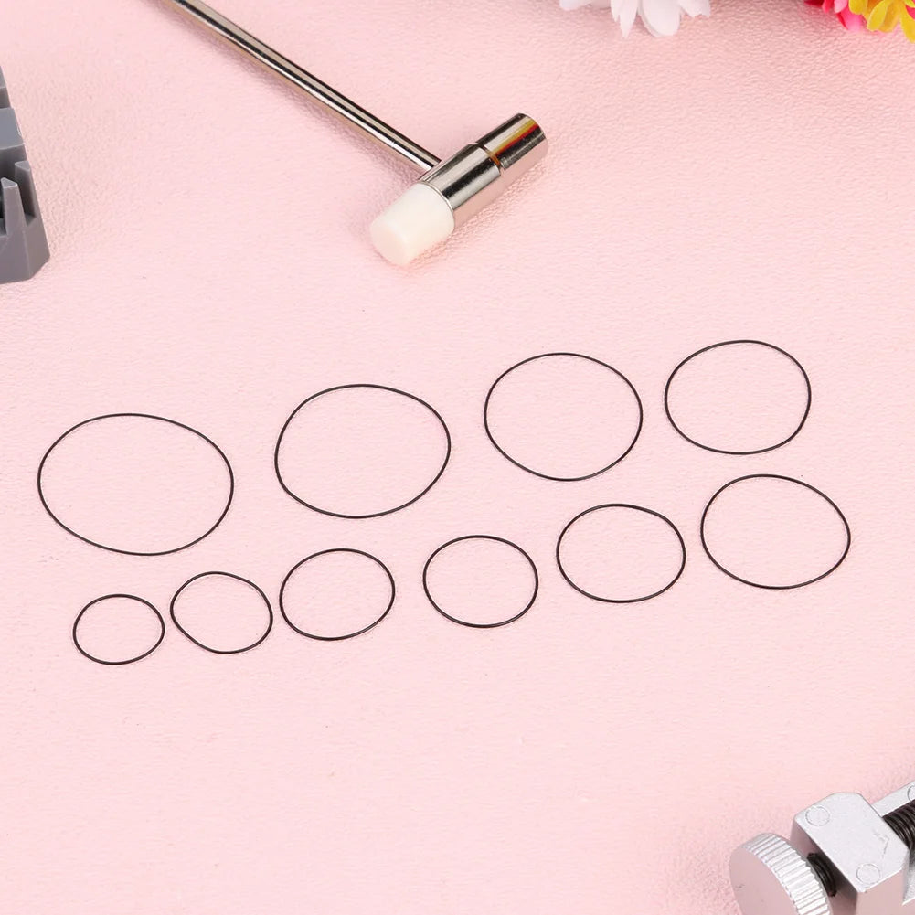 200pcs Waterproof 0.5mm/0.6mm/0.7mm O-Ring Watch Back Seal Cover Mini Rubber Washer O-Ring Watch Gaskets Watch Repair Tools