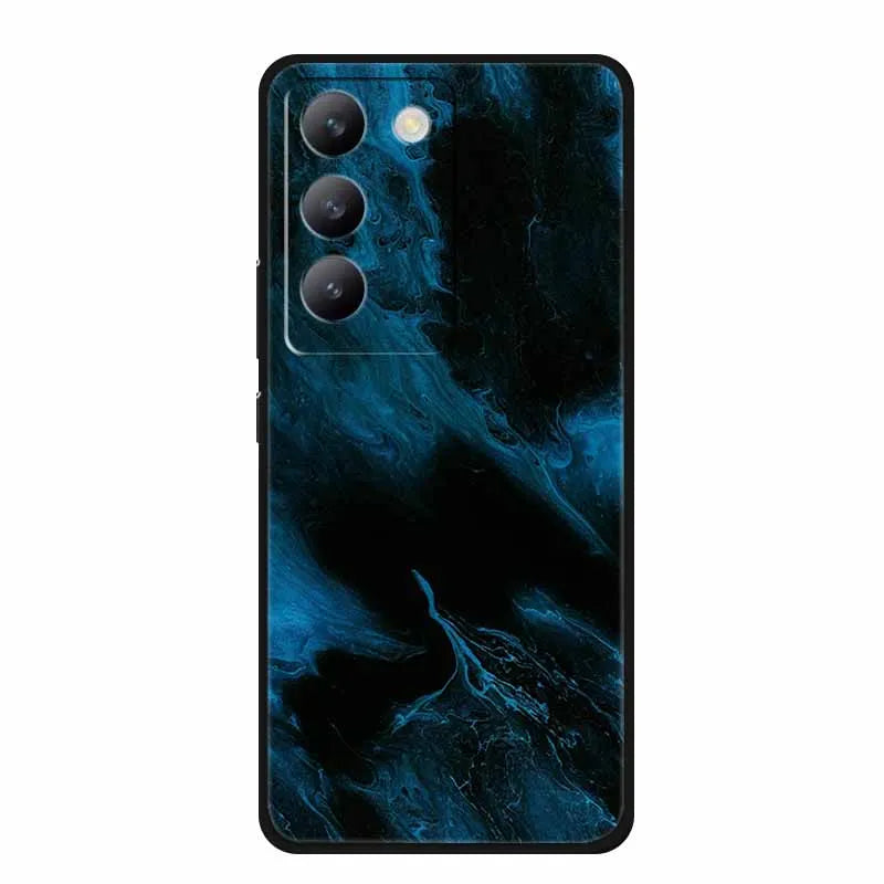 For vivo V40 SE Case Luxury TPU Soft Silicone Phone Back Cover for vivo V40 SE 5G Protective Shockproof Flowers Girl Cute Coque