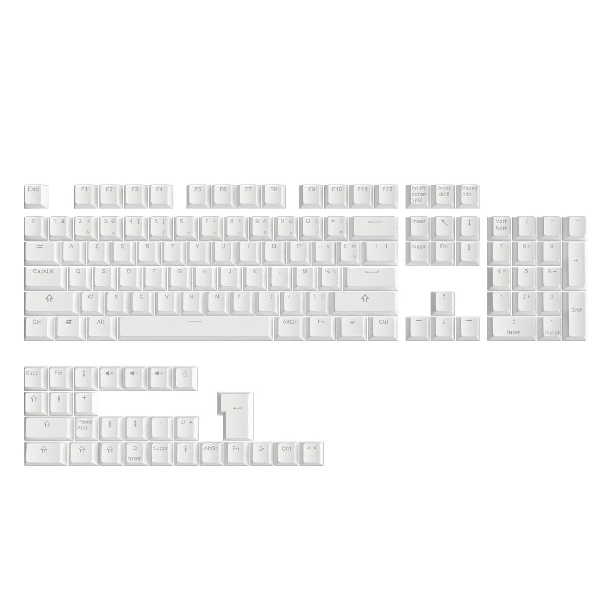 Russian Keycaps Spanish Arabic Korean Portuguese French German Thai Letters Translucent Keycaps For Cherry MX Switch 104 Key LK1