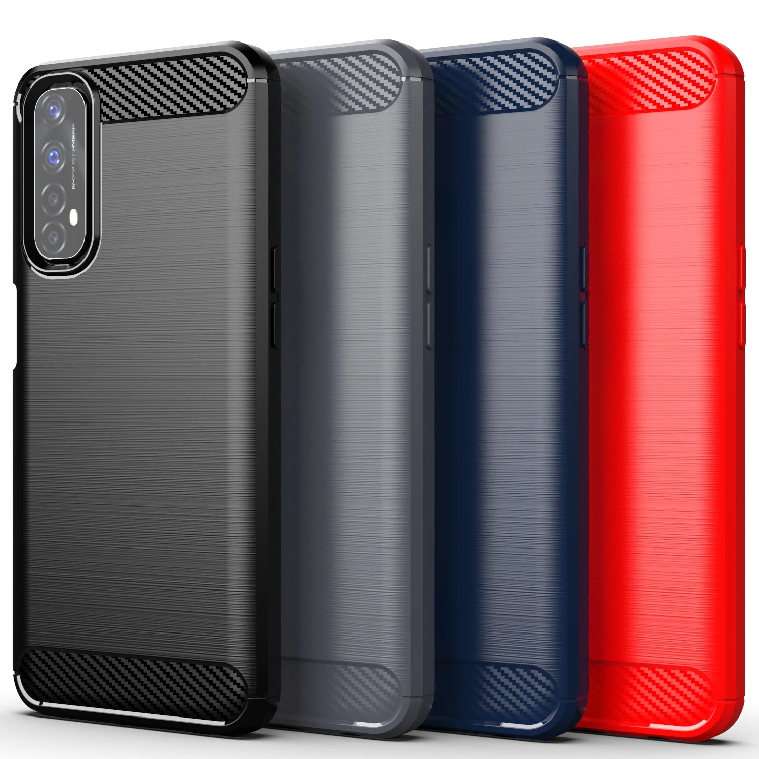 For Realme 7 Narzo 20 30 Pro Coque Silicone Shockproof Half-wrapped Back Cover For OPPO Realme 6 6S 7 8 Pro 7i C11 C17  C20 C21