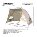 Sonuto Outdoor 4-7 People Camping Park Beach Tent Vinyl Sunscreen Folding Portable Canopy Rainproof And Sunscreen Shelter