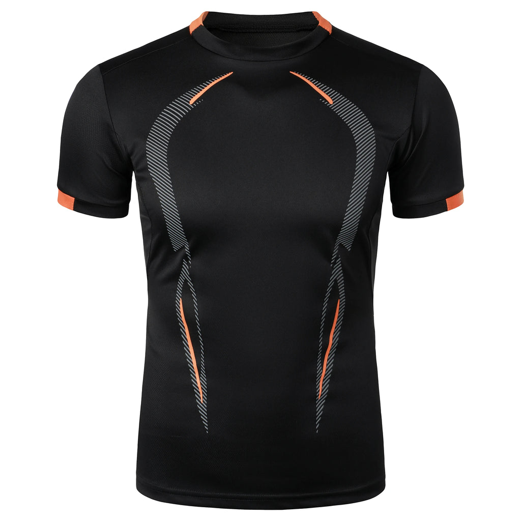Summer men's fitness sports training Breathable short sleeve quick drying clothes men's sports fashion short sleeve T-shirt