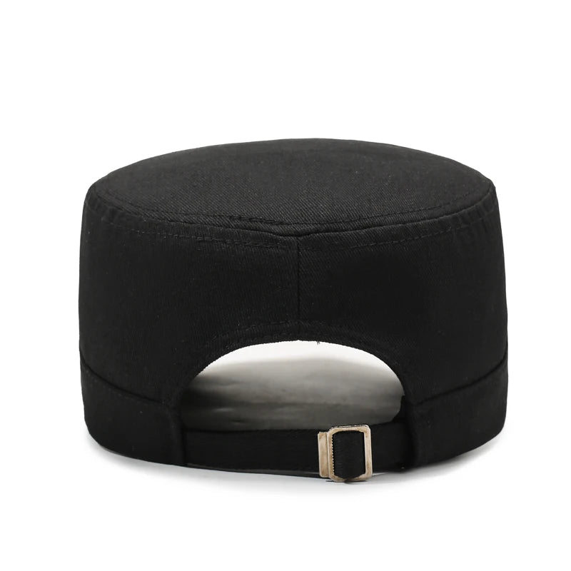Solid Color Casual Minimalist Versatile Flat Top Hat for Sun Protection During Spring & Autumn Outdoor Activities