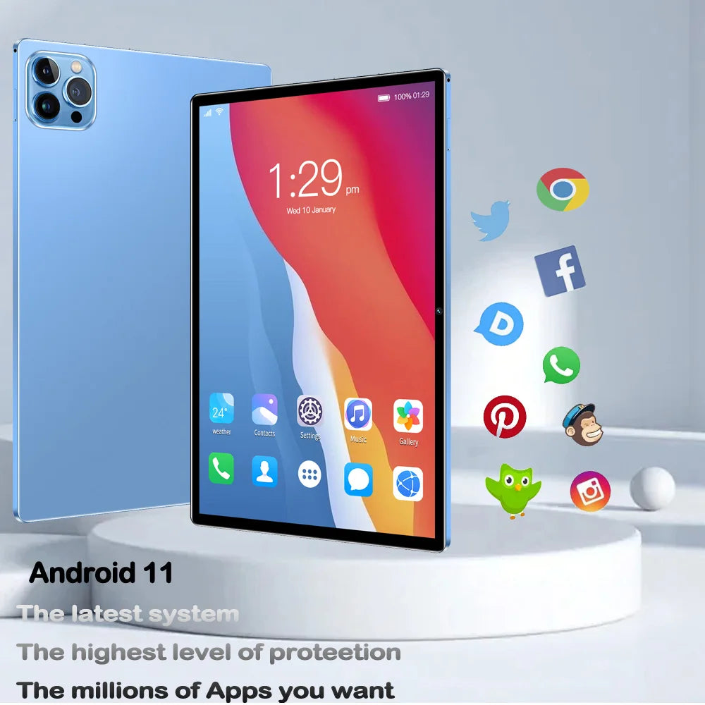 Best Selling Android 10.1-inch Tablet Octa core Dual Cameras Dual SIM 4GB RAM 64GB ROM 5000 Battery Calling Tablet WIFI