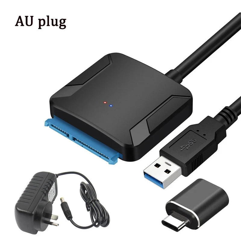 USB 3.0 to SATA Adapter Cable for 3.5/2.5 Inch SSD HDD SATA III Hard Drive Disk Support UASP Compatible with USB 1.1/2.0/3.0