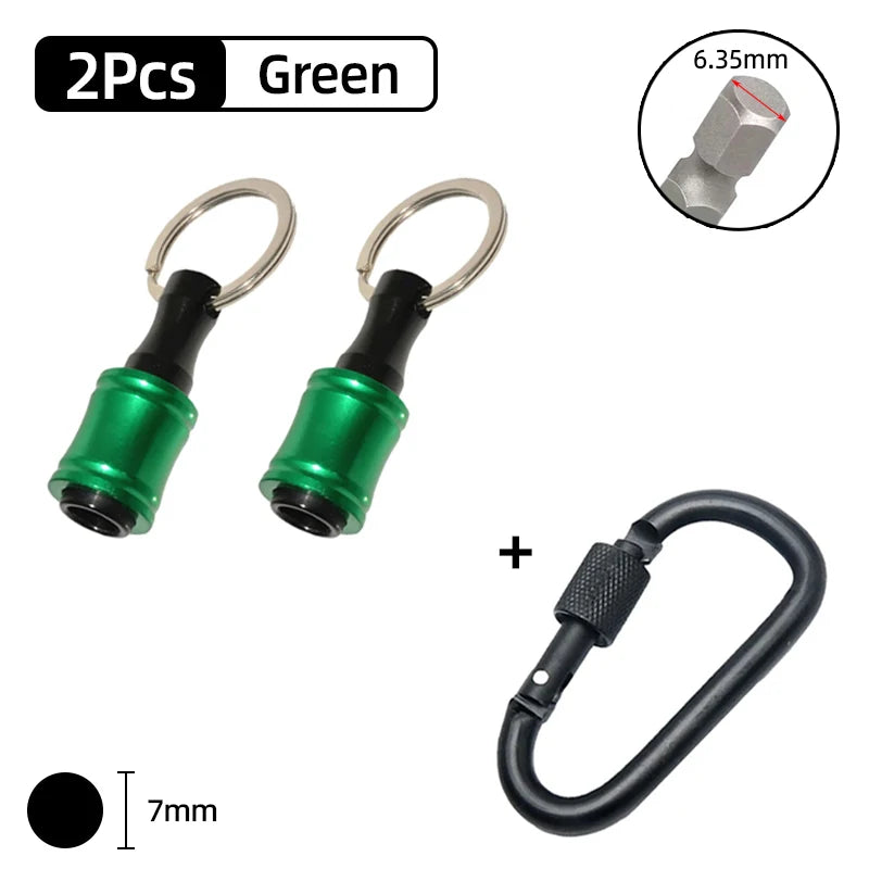 Screwdriver Bit Holder 1/4 Inch Hex Shank Extension Bar Quick Change Aluminum Alloy Keychains Drill Screw Adapter Hand Tools