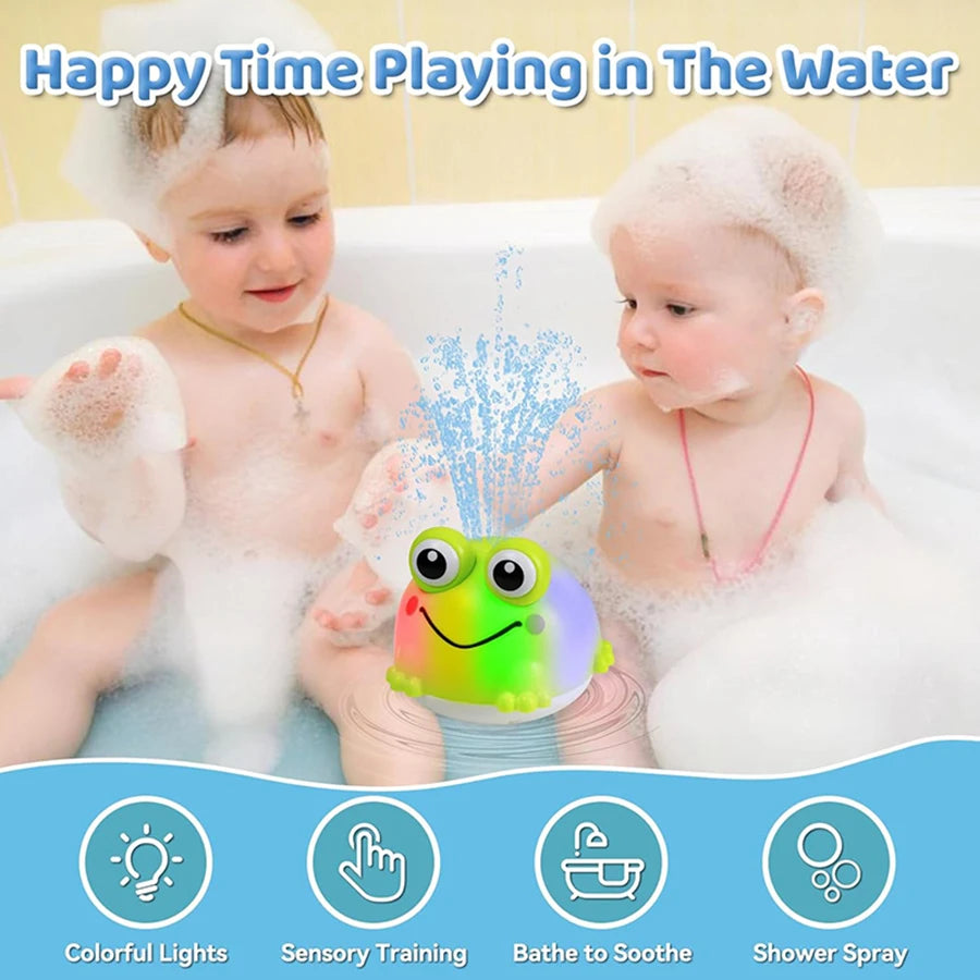 Baby Bath Toys Toddler Bath Toys for Kids Light Up Whale Bath Toys Sprinkler Pool Water Table Infant Toys Bathtub Fountain Toy