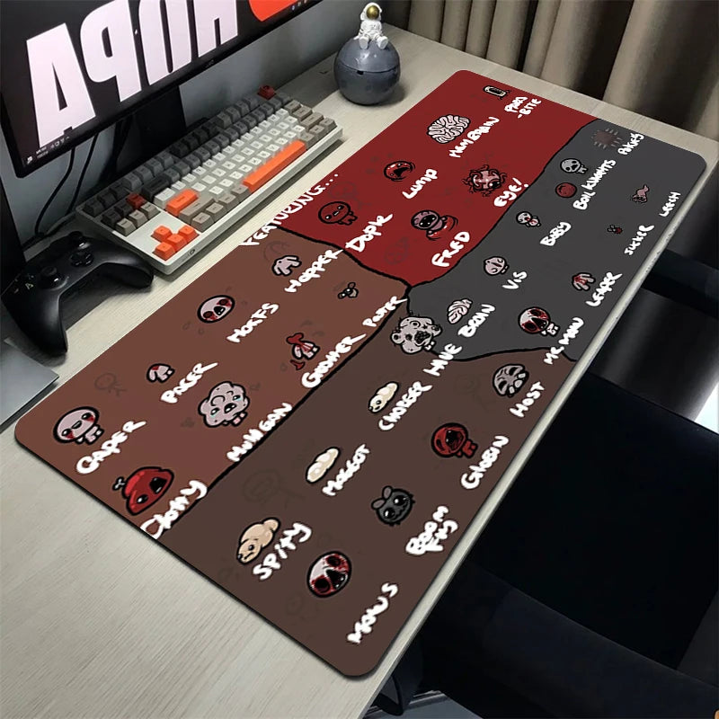 The Binding Of Isaac Xxl Mouse Pad Gamer Non-slip Mat Mausepad Computer Accessories Deskmat Gaming Keyboard Mousepad Mats Pc