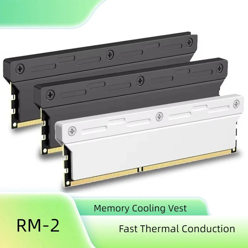 Computer RAM Memory Heatsink Cooler with Thermal Conductive Pad for Desktop PC Memory DDR2/DDR3/DDR4/DDR5