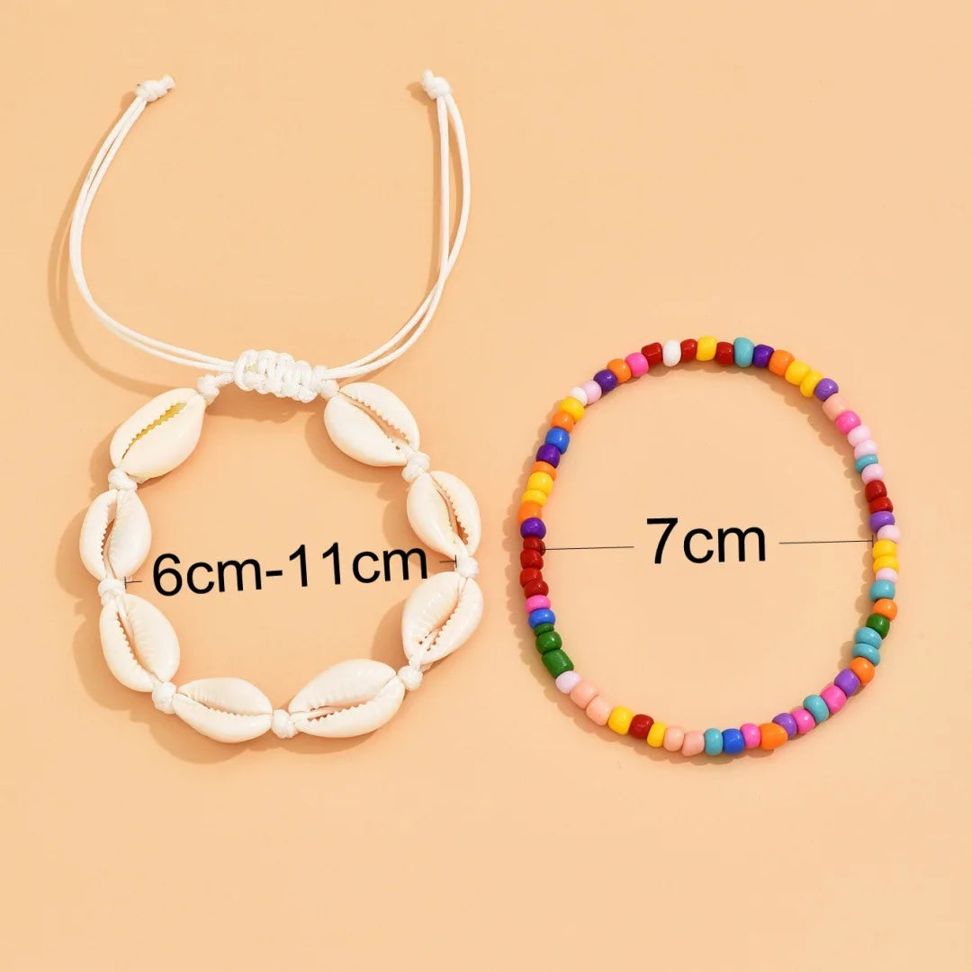 Best Sellers! Summer beach vacation handmade woven shell foot decoration