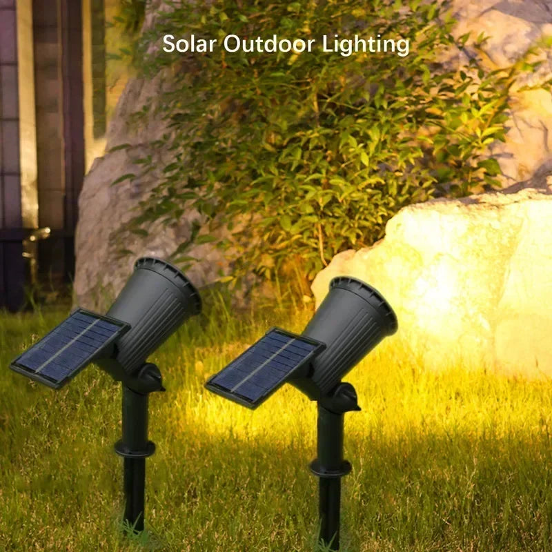 Solar LED Light 9 LED highlighted Spotlights,Outdoor IP65 Waterproof Lights,Brightness Adjustable for Garden Backyard Driveway