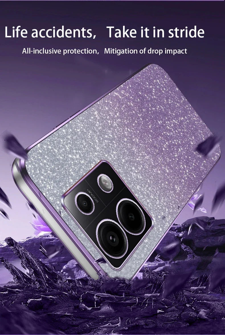Reno 13 Pro 5G Luxury Shiny Glitter Plating Silicone Case on For Oppo Reno 13 Reno13 13F 13Pro Camera Lens Soft Back Cover Coque