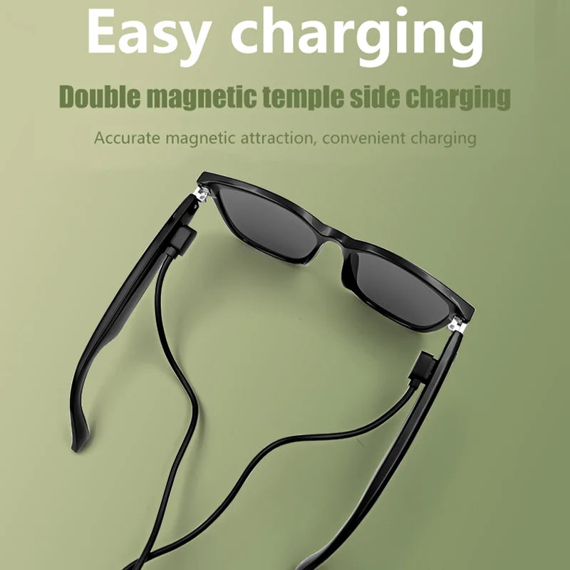 New Smart Glasses Intelligent Driving Navigation Wireless Music Play Outdoor Sunglasses Bluetooth Call Anti-blue Light Eyeglass