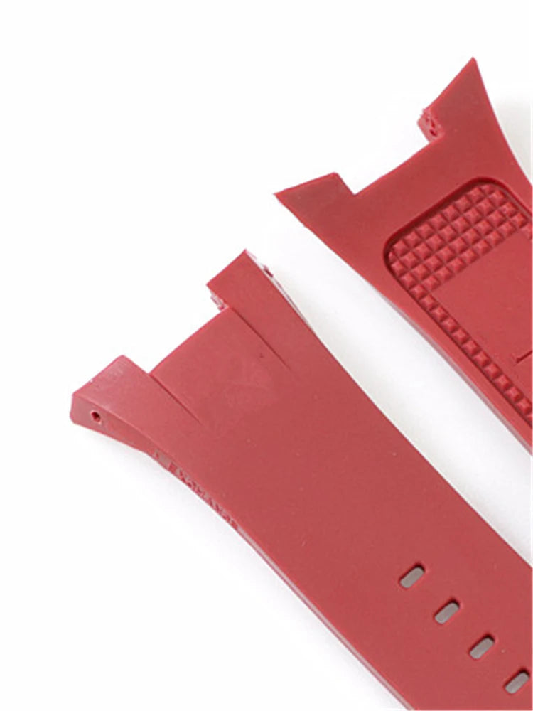 Durable Silicone Watchbands for Armani Ax1802/Ax1050/Ax1803 Series with Concave Interface 31*14mm Watch Strap