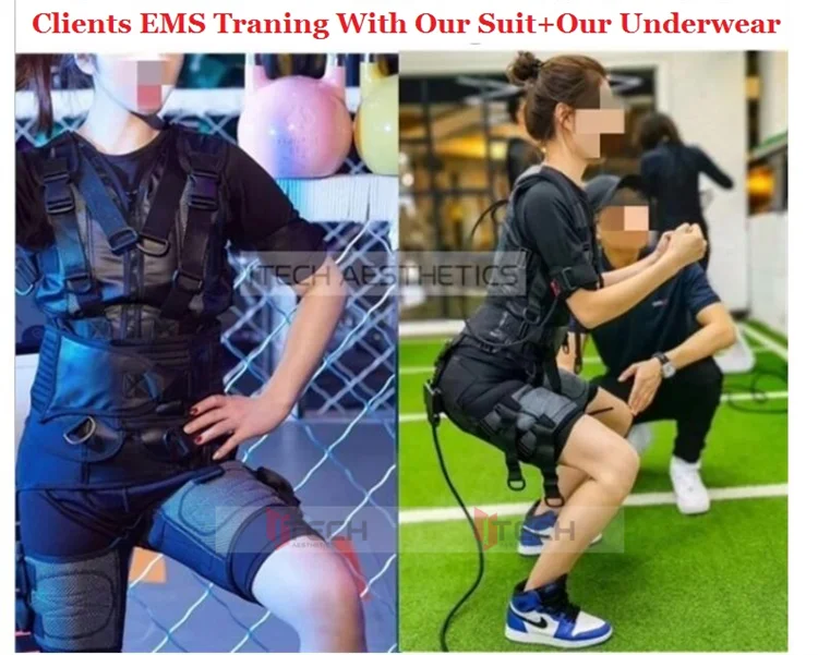 Xbody EMS Underwears Training EMS Outfits Base Layers Blue Ems Training Underwear Body Fitness Underwears