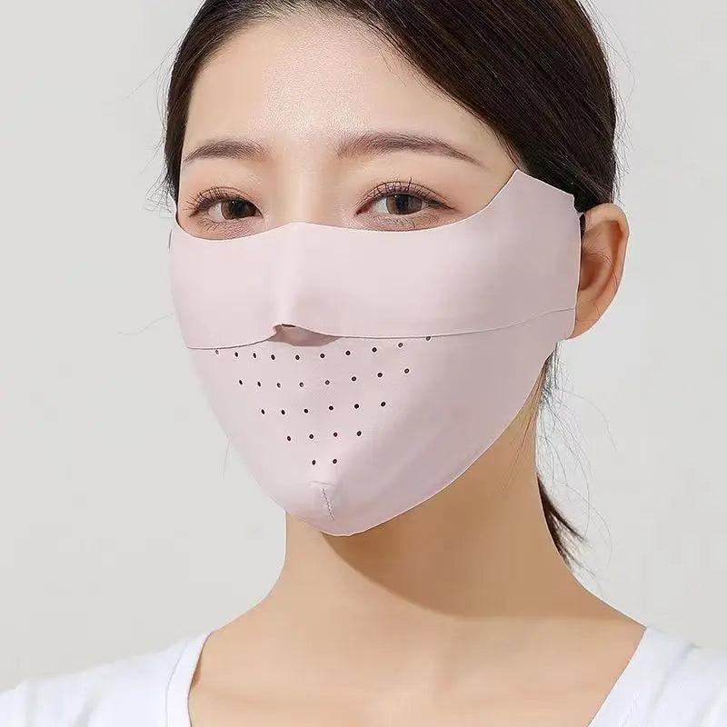 Sunscreen Mask, Ice Silk Seamless Summer Women's UV Protection 3d Three-dimensional Breathable Ice Feeling Thin Eye Corner Mask