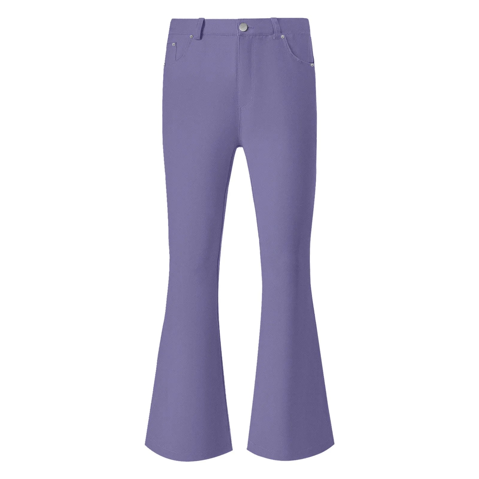 Men's fashion Retro Disco Flared Pants Loose Stretch Vintage Trousers Fit Flared Comfortable Retro Stretch Twill Men's Trousers