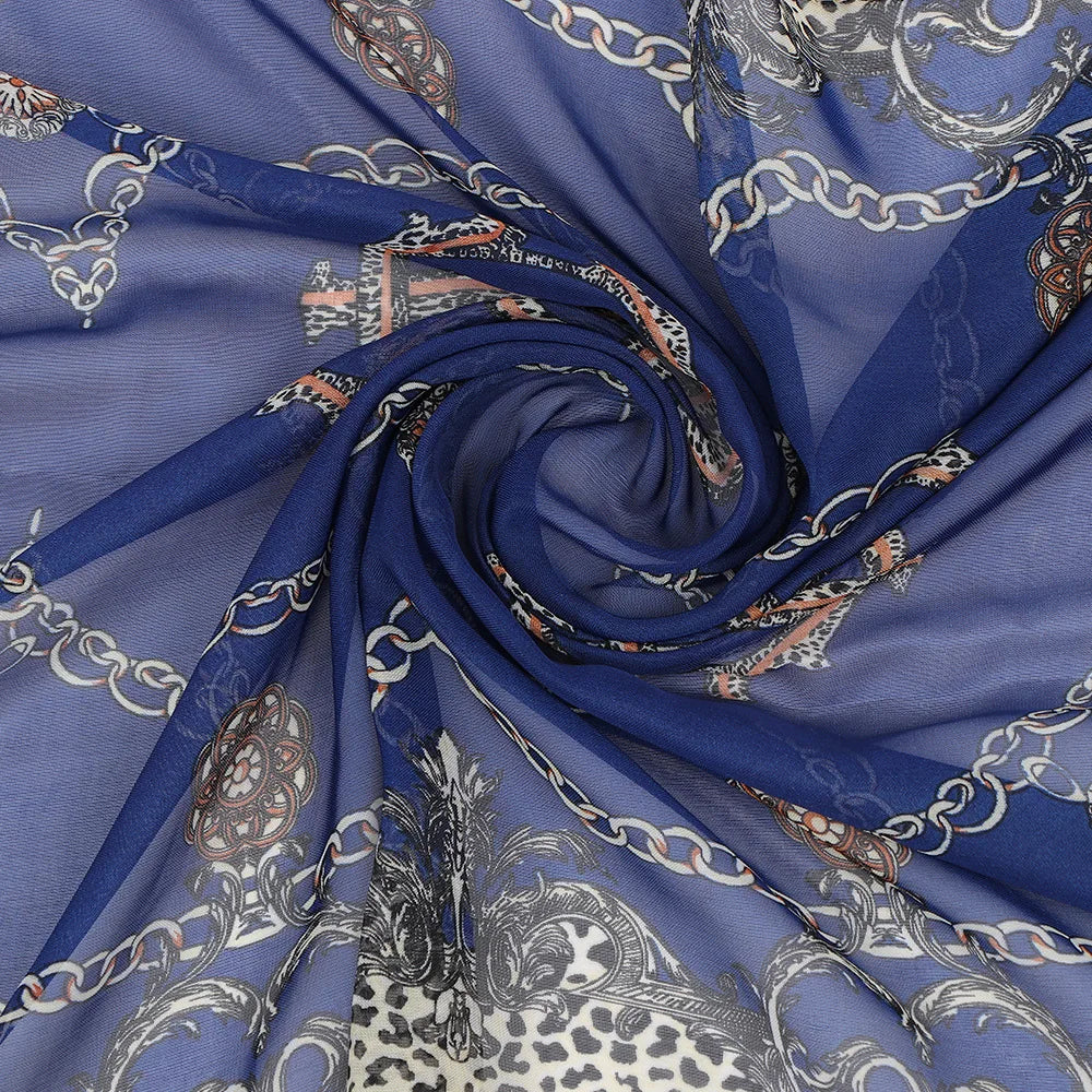 2024 New Fashion Summer Women Leopard Beach Scarf Chiffon Silk Shawls Headband Female Headband Wraps Sunscreen Hijab Wholesale