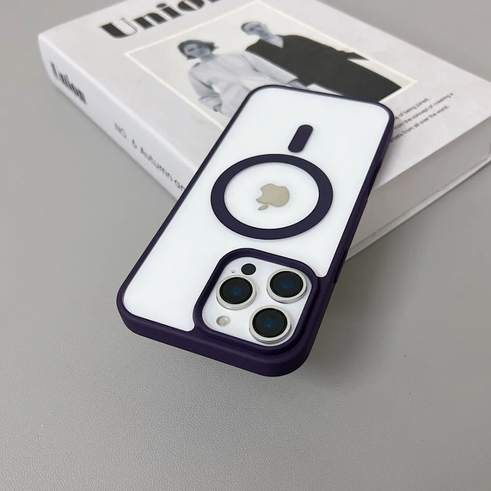 Luxury Original for Magsafe Transparent Phone Case For iPhone 16 Plus 15 ProMax 14 13 12 11 Mini Magnetic Protective Clear Cover