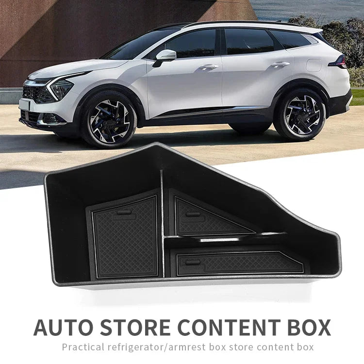 for Kia Sportage NQ5 2021 - 2023 Car Center Console Armrest Storage Box Tray Organizer Accessories Tidying Black