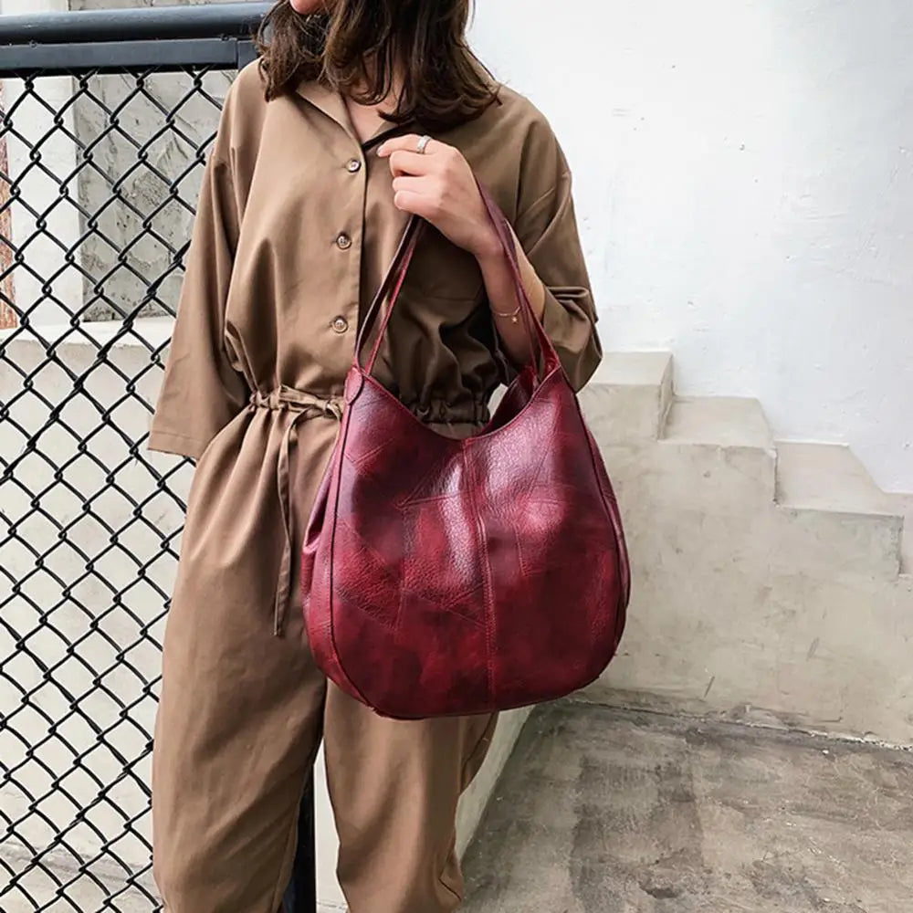 Women's Handbags Vintage Luxury Leather Shoulder Bag Designers Large Bag Modern Fashion Brand Female