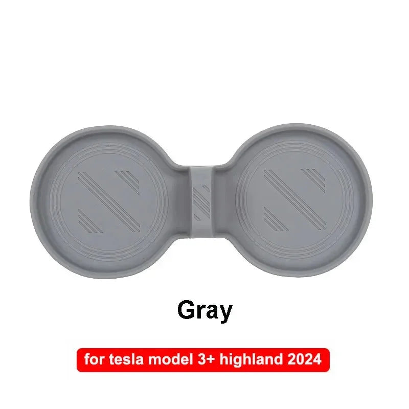 For Tesla Model 3 Highland 2024 Model X S Water Cup Holder Mats Upgraded Drink Insert  Non-slip Coaster Model3 Pad Accessories