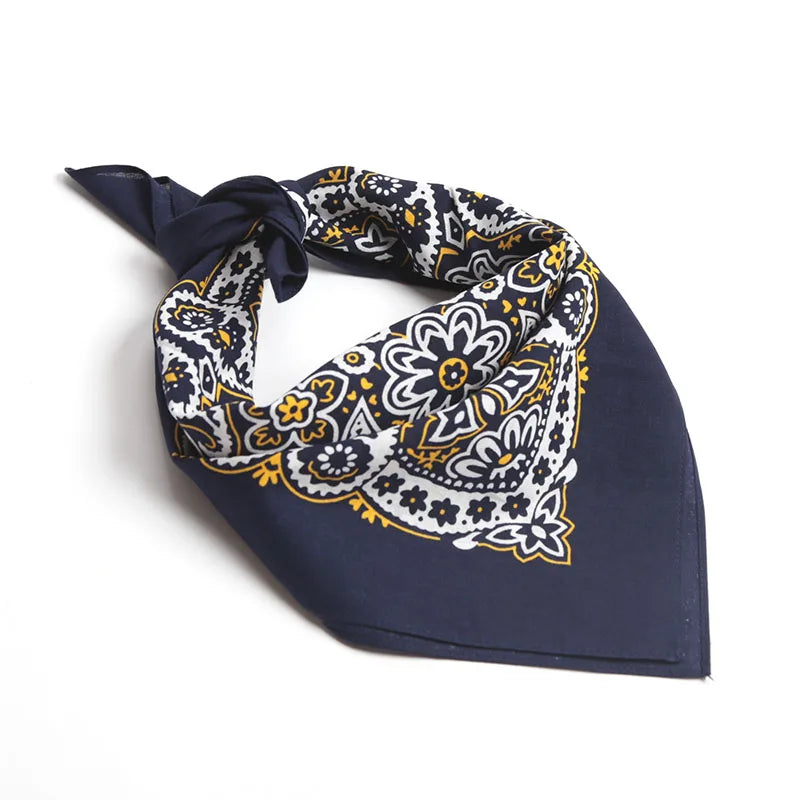Hip Hop Kerchief Bohemian Print Bandana Paisley Pattern Headbands Outdoor Unisex Headband Wrist Wraps Face Mask Handkerchief
