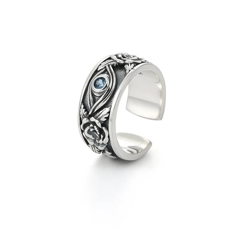 Best Sellers! S925 Thai Silver, Horus Eye Retro Ring