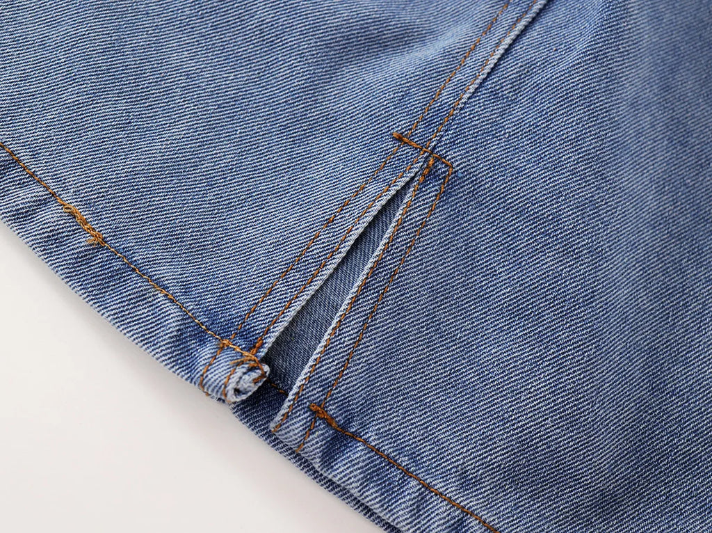 2025 Spring/Summer New Arrival Girls' Denim Pencil Skirt, Soft Washed Korean Style Baby Girl High-Waisted Skirt