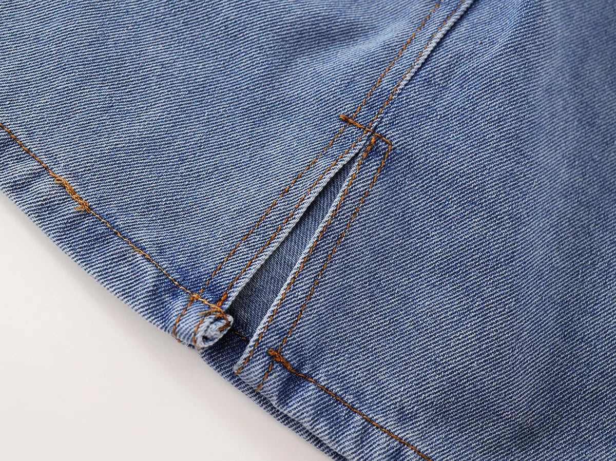 2025 Spring/Summer New Arrival Girls' Denim Pencil Skirt, Soft Washed Korean Style Baby Girl High-Waisted Skirt