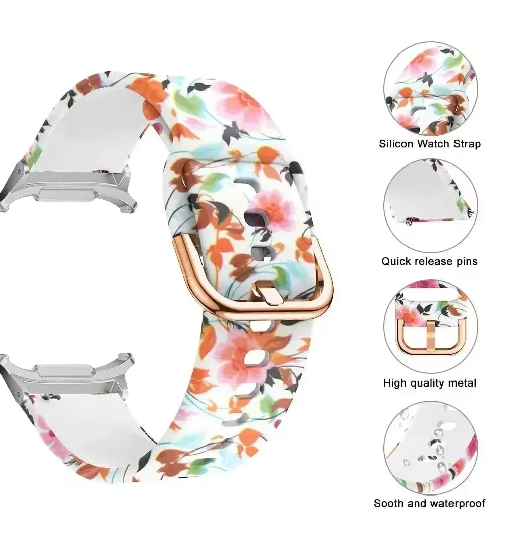 Printing Strap for For Samsung Galaxy Watch 7 Ultrta Replacement Silicone SmartWatch Wristband Bracele correa galaxy watch ultra