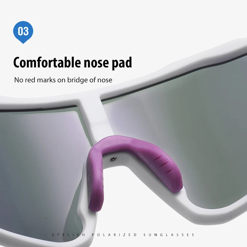FLYING WAVES Cycling Sunglasses Men Women Polarized Outdoor Sports Baseball Pickleball MTB Running Fishing Goggles Anti-UV