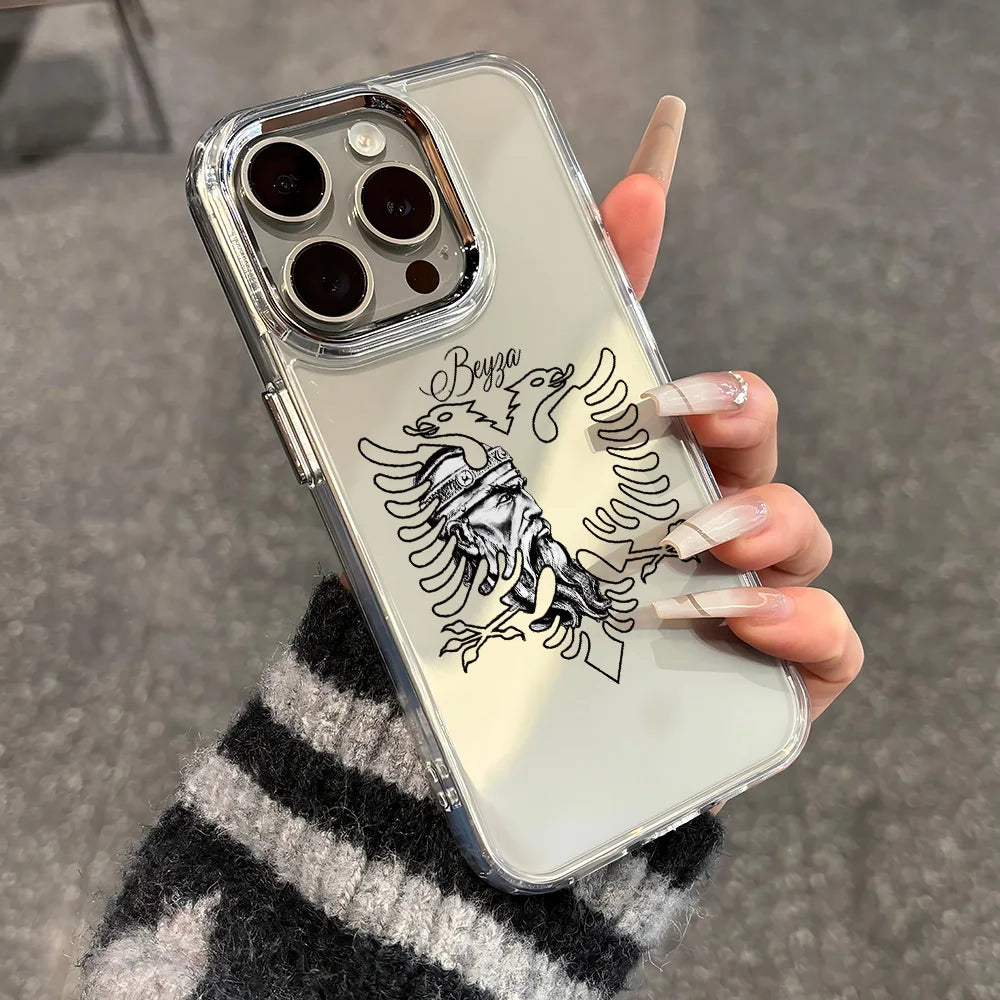 Albanian Eagle Phone Case For iPhone 17 16e 16 15 14 13 12 11 mini Pro Max X XR XSMAX 8 7 Air Plus Transparent Soft Cover