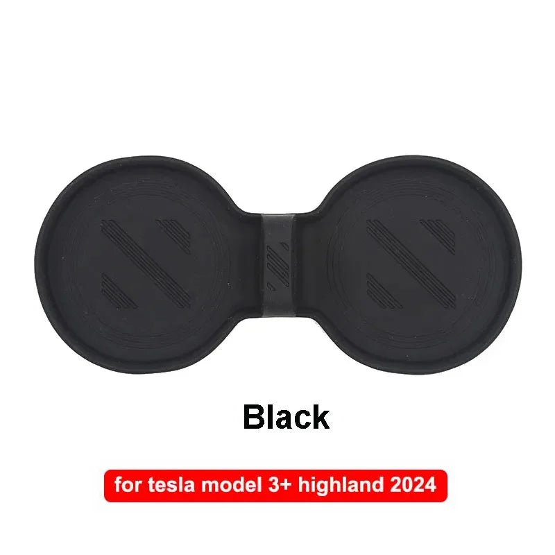 For Tesla Model 3 Highland 2024 Model X S Water Cup Holder Mats Upgraded Drink Insert  Non-slip Coaster Model3 Pad Accessories