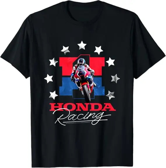 Honda Trendy Hot Items 2026 T Shirt Men Summer Cotton Tees Moto Racing Graphic T Vintage Tops Male Style Clothing Hot Sale