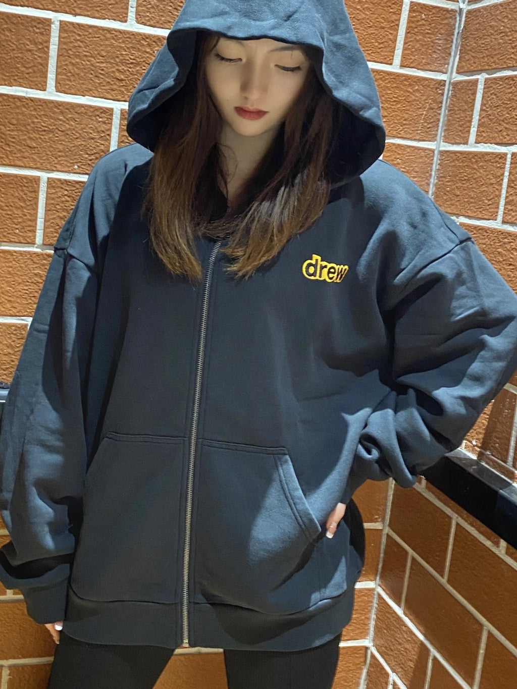 Drew House Men's Clothing Embroidery Printing logo autumn and winter designer American retro print loose Solid color Coat Jacket