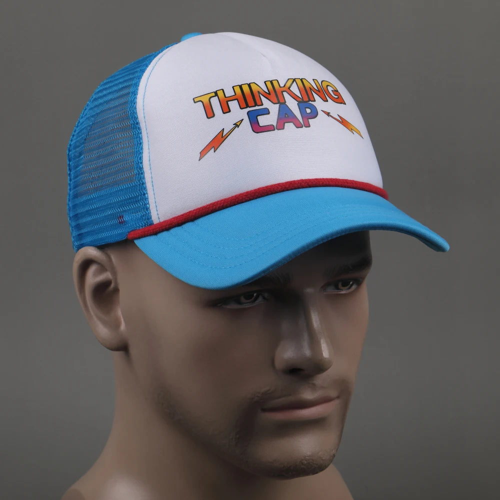 Anime Caps Season 4 Dustin Hat Baseball Cap Retro Mesh Trucker Thinking Cap Accessories