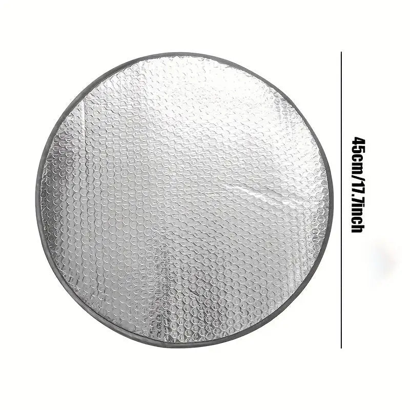 Car Steering Wheel Sun Shade Double Thick Sun Protection Foldable Anti-uv Sunscreen Car Supplies Car Steering Wheel Cover Silver