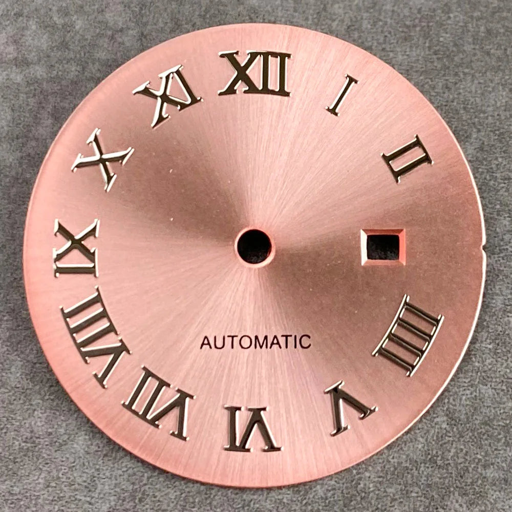 24.5mm Mother of Pearl Shell Dial Roman Diamond Sunburst Watch Dial Hand Fit NH05A NH05 Watch Movement Ladies Watchmaker Tools
