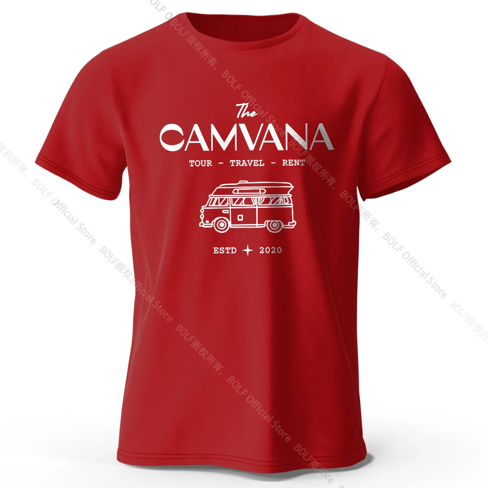 The Camvana Printed T-Shirt 100% Cotton Oversized Abstract Graphic Tees for Men Women Summer Tops Y2K Streetwear