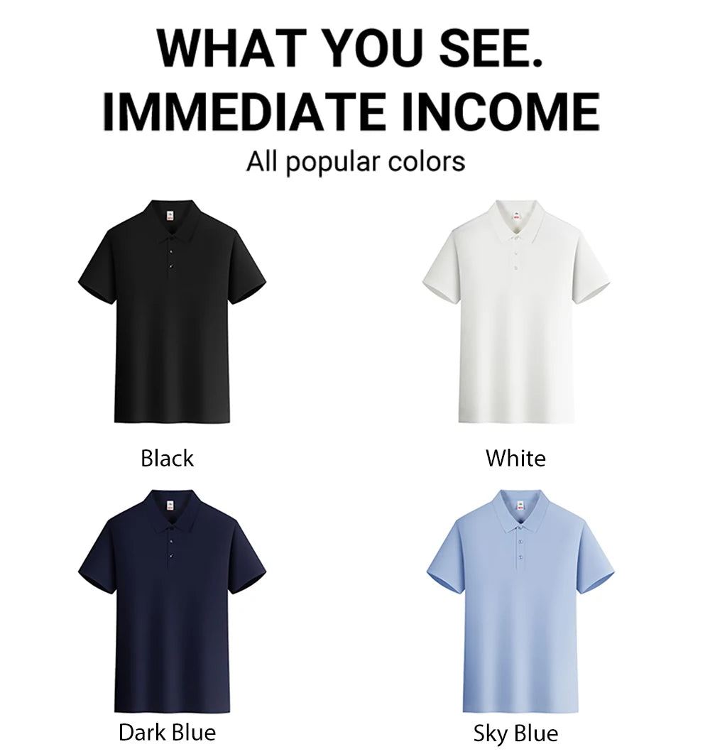 4XL High Quality Breathable Men Women Polo Shirts Casual Solid Color Short Sleeve Soft T-Shirt Oversize Gift Couple T-Shirt Tees