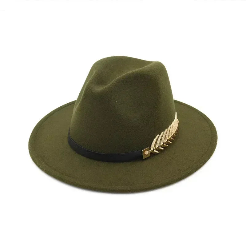 New Simple Fashion Formal Occasion Couples Woolen Hats Large Brimmed Jazz Hats Autumn And Winter Fashion British Vintage Top Hat