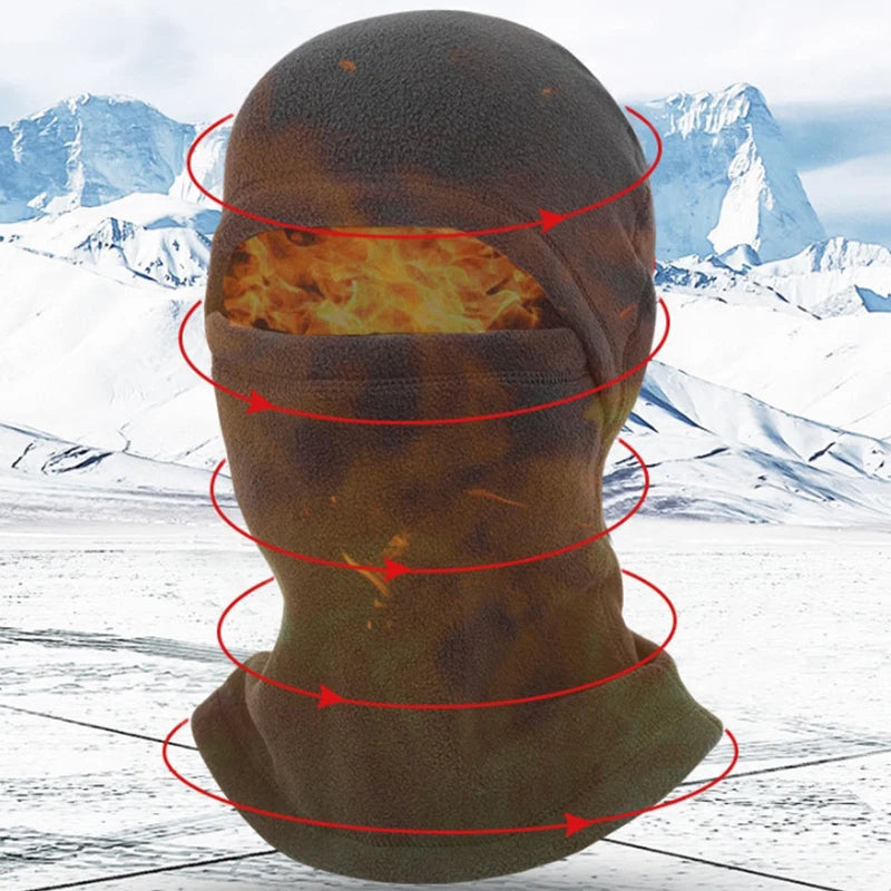 1/14Pcs Full Face Mask New Winter Thermal Fleece Warmer Motorcycle Cycling Hood Liner Sports Running Neck Warmer