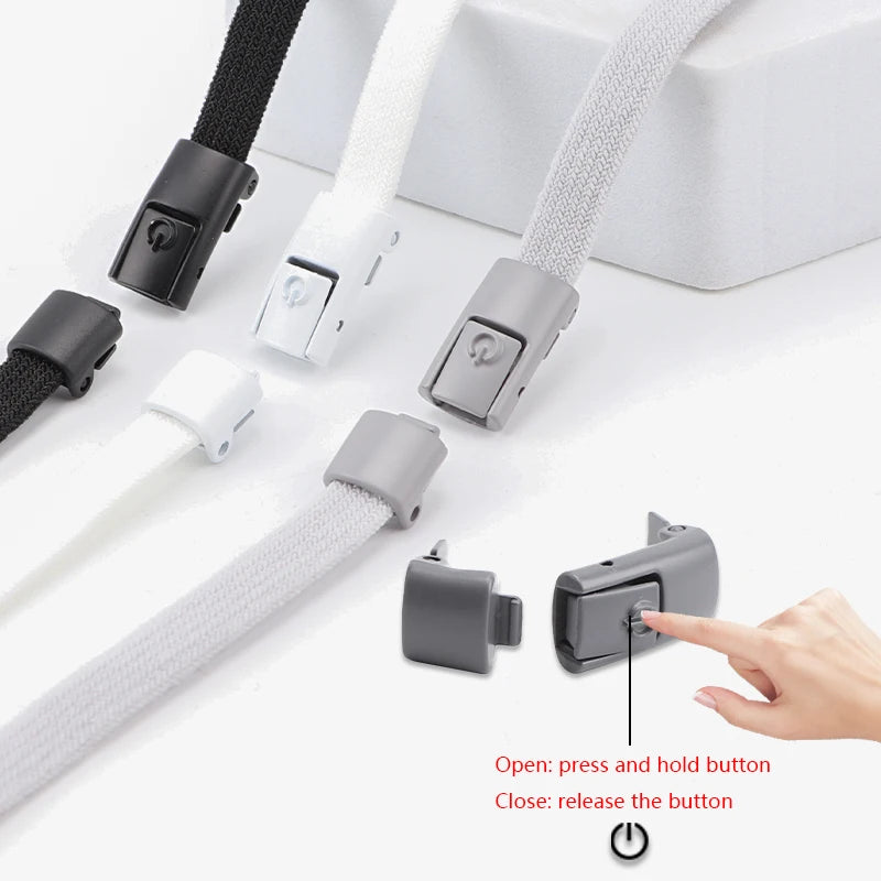 New Colorful Metal Shoelace Clip Press buckle Shoelaces Press Lock Shoes Accessories AF1 Sneakers Kits Metal Laces Tip